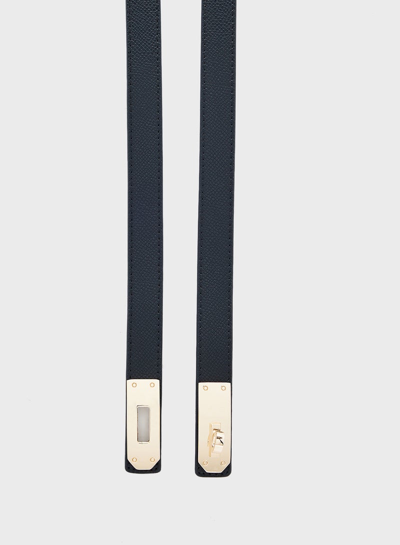 ايلا حزام خصر جلدي بإبزيم مميز - Image 2