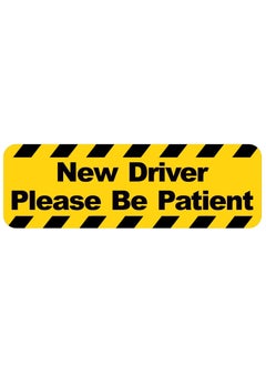 New Driver Car Sign Vinyl Sticker, Please Be Patient Bold Text, Highly Reflective Caution Sticker for Beginners Car SUV Van Drivers (6.5x20cm) - pzsku/Z4478942DED5A4CD9FAC6Z/45/_/1708348983/9c9a17c5-6937-4108-a985-ba9c7df779df