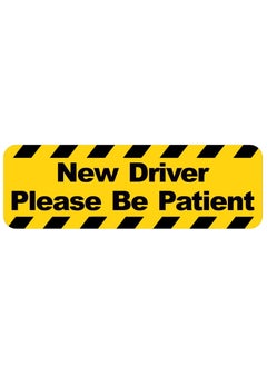 Rubik New Driver Car Sign Vinyl Sticker, Please Be Patient Bold Text, Highly Reflective Caution Sticker for Beginners Car SUV Van Drivers (6.5x20cm)  - Image 1