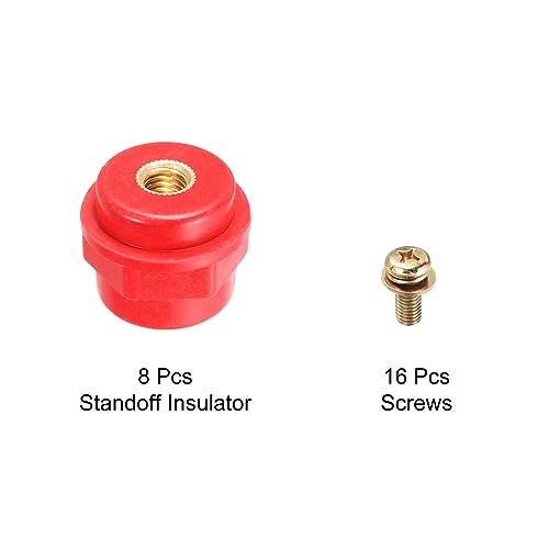 PATIKIL Insulator 8pcs SM25 High-Strength Polyester Standoff Insulators with M8 Screws for Power Distribution Cabinet - Image 3
