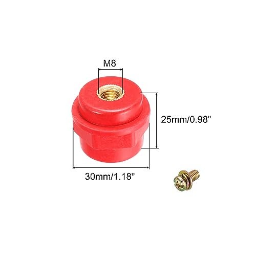 PATIKIL Insulator 8pcs SM25 High-Strength Polyester Standoff Insulators with M8 Screws for Power Distribution Cabinet - Image 2