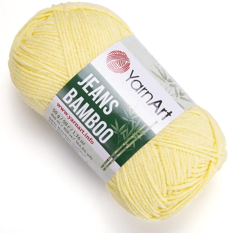 YarnArt خيط يارن آرت مزيج البامبو 50 بامبو 50 PAC 1 كرة خيط 176 أونصة 164 ياردة عبوة من 1 لمشاريع الحياكة في الربيع والصيف 104 - Image 1