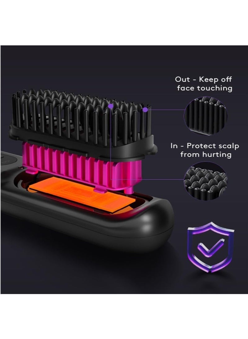 3-Speed Portable Hair Straightener - Fast Heating, Constant Temperature Anti-Hot Design, LED Display, USB Charging - Professional Shape Long-Lasting Bright for Home, Travel, Holidays (Black) - Image 4