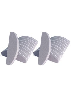 GigaGround 20 PCs Nail Buffers, Double Sided Nail Files Buffer Blocks 100/180 Grit Portable Washable Sanding Buffing File Arc Shape (Grey)  - Image 1