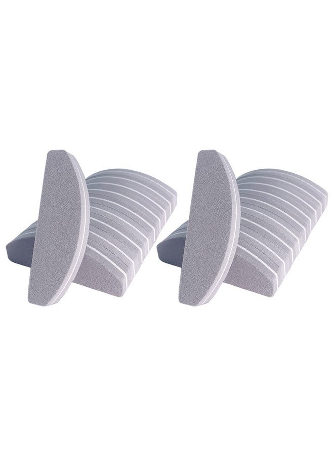 GigaGround 20 PCs Nail Buffers, Double Sided Nail Files Buffer Blocks 100/180 Grit Portable Washable Sanding Buffing File Arc Shape (Grey) - Image 1