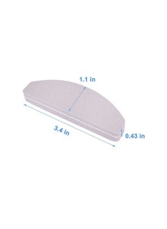 GigaGround 20 PCs Nail Buffers, Double Sided Nail Files Buffer Blocks 100/180 Grit Portable Washable Sanding Buffing File Arc Shape (Grey)  - Image 2