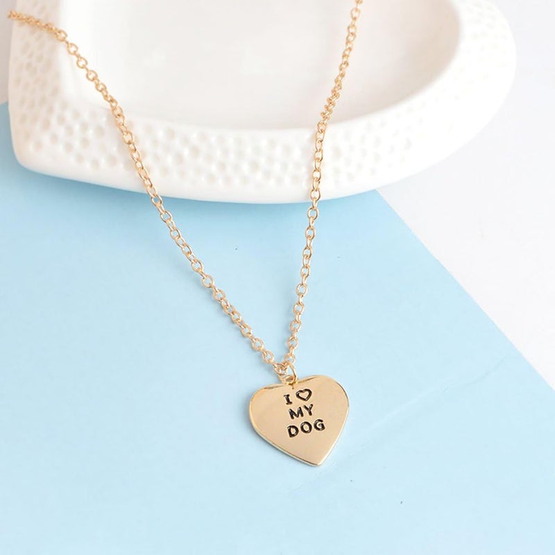 Meiligo ® Fashion 2 Pcs Best Friends Friendship Love Heart Necklace Key Chain Owner and Dog Pendant - Image 2