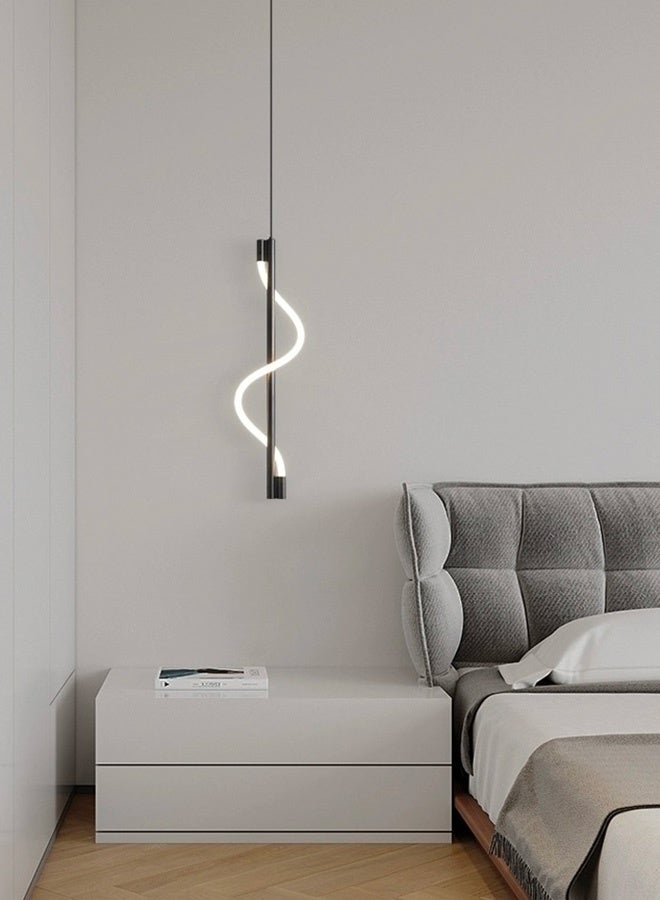  سبولكس إضاءة عصرية من SPOLUX، مصباح معلق فردي، مصباح، مصباح معلق بخط مستقيم، لون أسود، 62 × 10 سم، مناسب لغرفة النوم، غرفة المعيشة، المطبخ، المقهى، مصباح بجانب السرير - Image 2