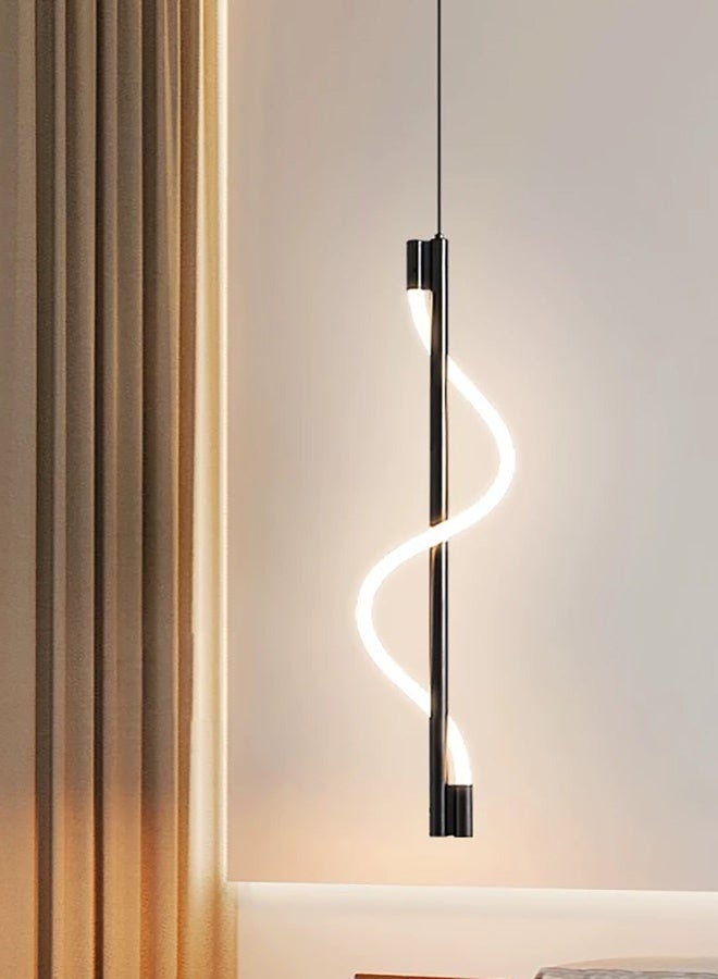  سبولكس إضاءة عصرية من SPOLUX، مصباح معلق فردي، مصباح، مصباح معلق بخط مستقيم، لون أسود، 62 × 10 سم، مناسب لغرفة النوم، غرفة المعيشة، المطبخ، المقهى، مصباح بجانب السرير - Image 4