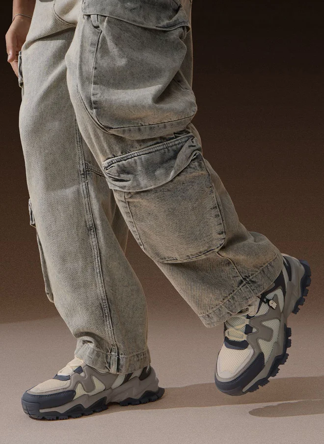 The Souled Store  The Souled Store Men Colour-block PU and EVA TPR Low Top Sneakers  | Best Price UAE