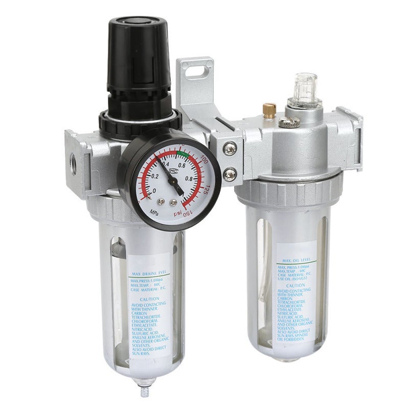 NANPU Air Source Treatment Unit 1/4 3/8 1/2 Inch 0-1MPa Aluminum Alloy Filter Regulator Lubricator - High Strength Pressure Resistant Design with Stable Sealed Interface for Compressed Air Systems - Image 3