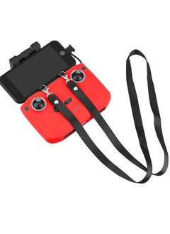SYOSI Drone Remote Control Cover, Silicone Protective Cover for DJI Mavic 3 / Air 2S / Mavic Air 2 / DJI Mini 2 Drone Remote Control Accessories with Lanyard and Anti-Drop Strap Clip (Red)  - Image 2
