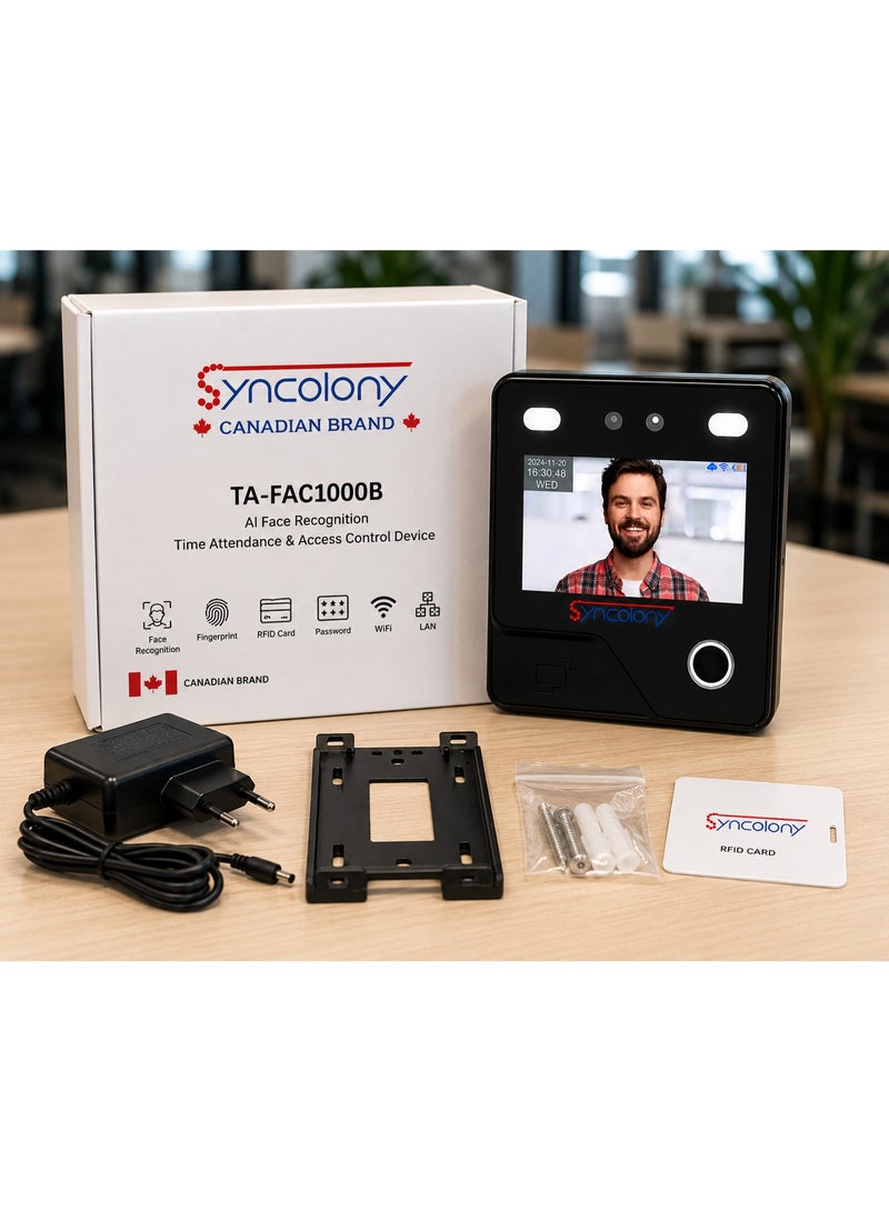 Syncolony TA-FAC1000B AI Face Recognition Time Attendance & Access Control Device - Image 4