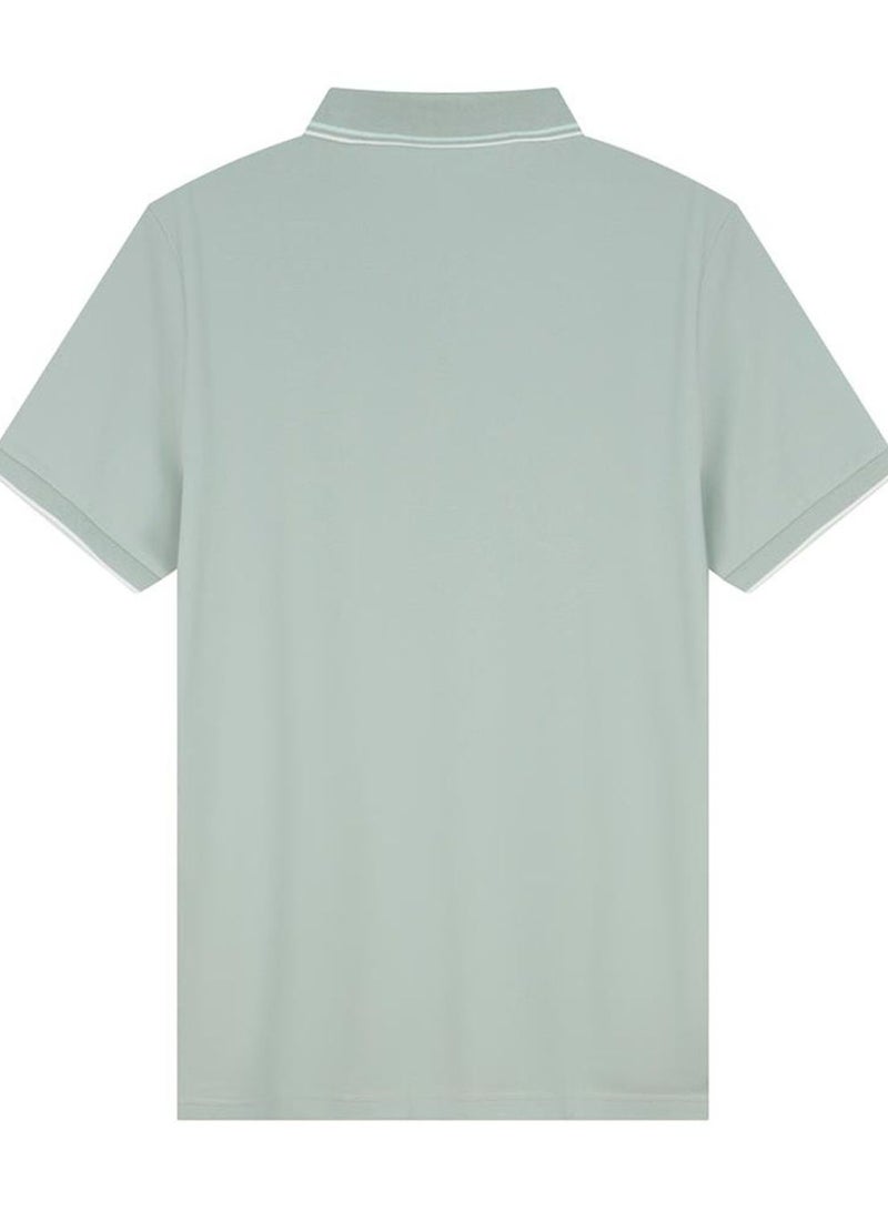 GIORDANO Men’s Slim Pique Solid Polo with Flat Knit Collar - Image 2