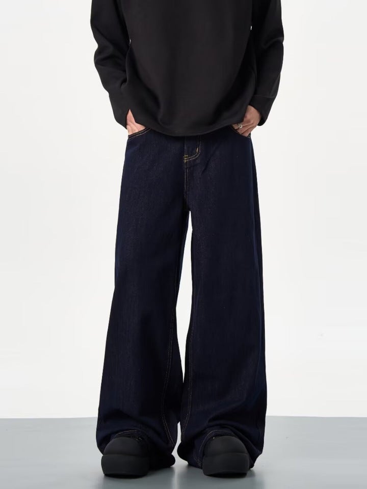 Unisex Classic Denim Jeans Loose Fit Daily Outdoor Wear - Image 3