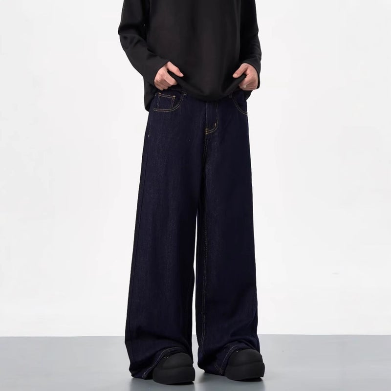 Unisex Classic Denim Jeans Loose Fit Daily Outdoor Wear - Image 5