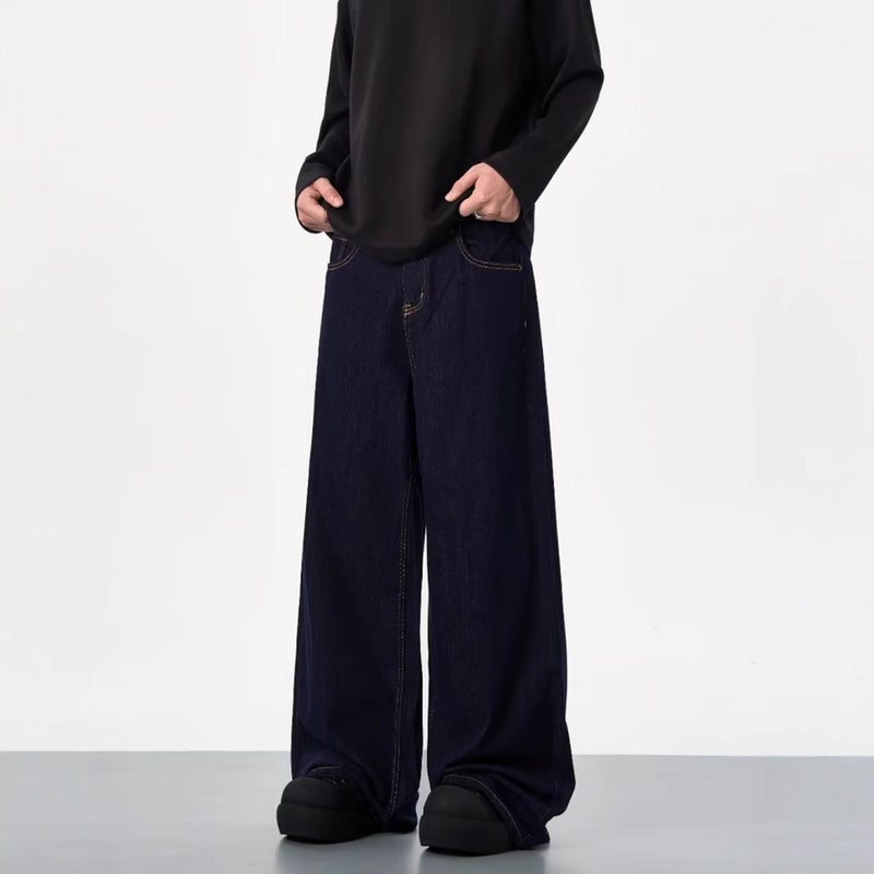 Unisex Classic Denim Jeans Loose Fit Daily Outdoor Wear - Image 2
