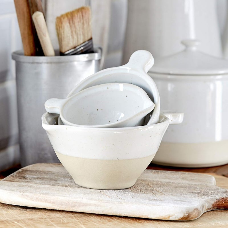 Casafina Casafina Ceramic Stoneware Set Of 3 Measuring Cups  Fattoria Collection White  Microwave  Dishwasher Safe Dinnerware  Food Safe Glazing  Restaurant Quality Serveware  - Image 5