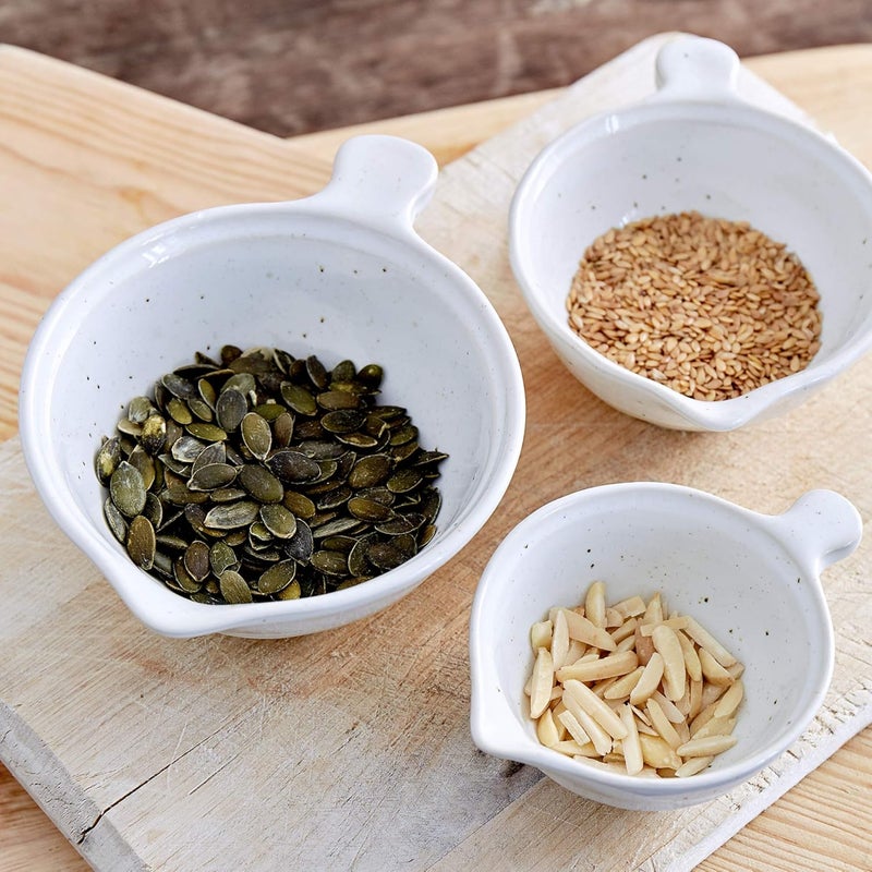 Casafina Casafina Ceramic Stoneware Set Of 3 Measuring Cups  Fattoria Collection White  Microwave  Dishwasher Safe Dinnerware  Food Safe Glazing  Restaurant Quality Serveware  - Image 4