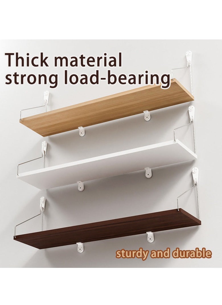 Hihonor - 2 Sets Pegboard Shelves Peg Board Shelf with Steel Pegboard Brackets and Metal Hooks Wall Organizer Storage Display Tray Pegboard Accessories for Craft Room Office Garage Workshop - Image 1