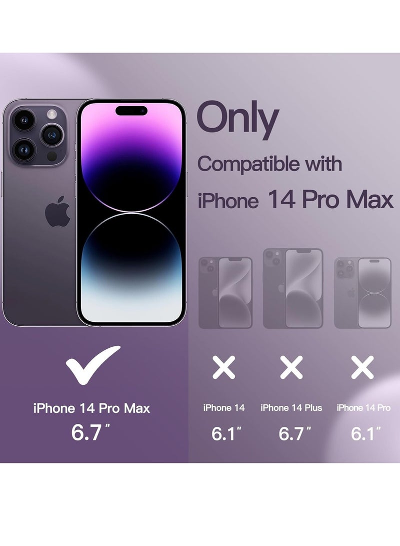 "5-in-1 Deep Purple Silicone Case for iPhone 14 Pro Max (6.7-Inch) – Includes 2 Screen Protectors and 2 Camera Lens Protectors" - Image 2