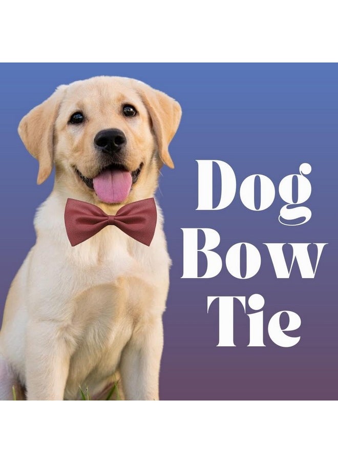 Sage Square Charming Canine Fashion Eye-Catching Dog Bow Tie - A Must-Have Accessory For Fashion-Capture Hearts With This Adorable Gift - Vibrant Colors (Maroon)  - Image 2