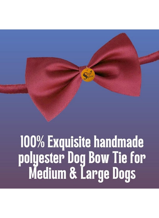 Sage Square Charming Canine Fashion Eye-Catching Dog Bow Tie - A Must-Have Accessory For Fashion-Capture Hearts With This Adorable Gift - Vibrant Colors (Maroon)  - Image 5