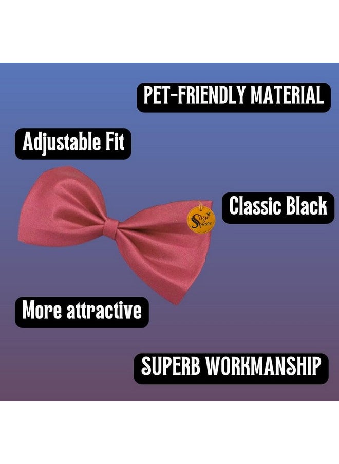 Sage Square Charming Canine Fashion Eye-Catching Dog Bow Tie - A Must-Have Accessory For Fashion-Capture Hearts With This Adorable Gift - Vibrant Colors (Maroon)  - Image 3