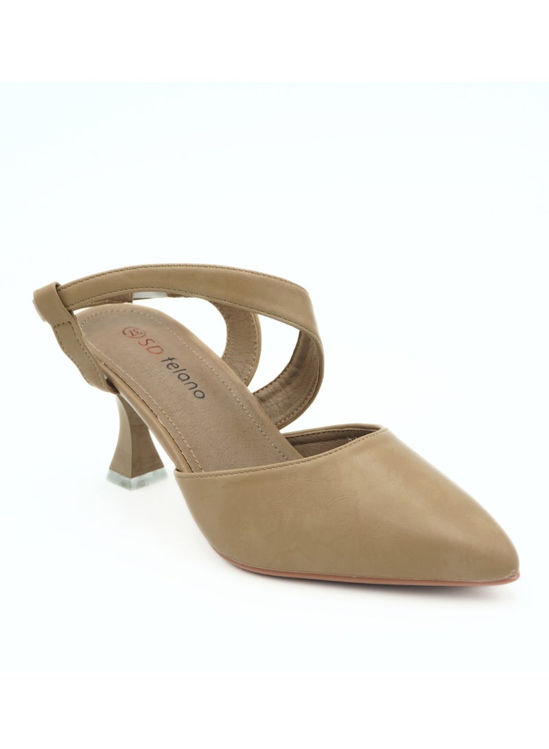 SD.Felano Women’s Slingback Pointed Toe Pumps – Closed-Toe Mid Heel Dress Shoes with Classic Back Strap for Office and Evening Wear - Image 1
