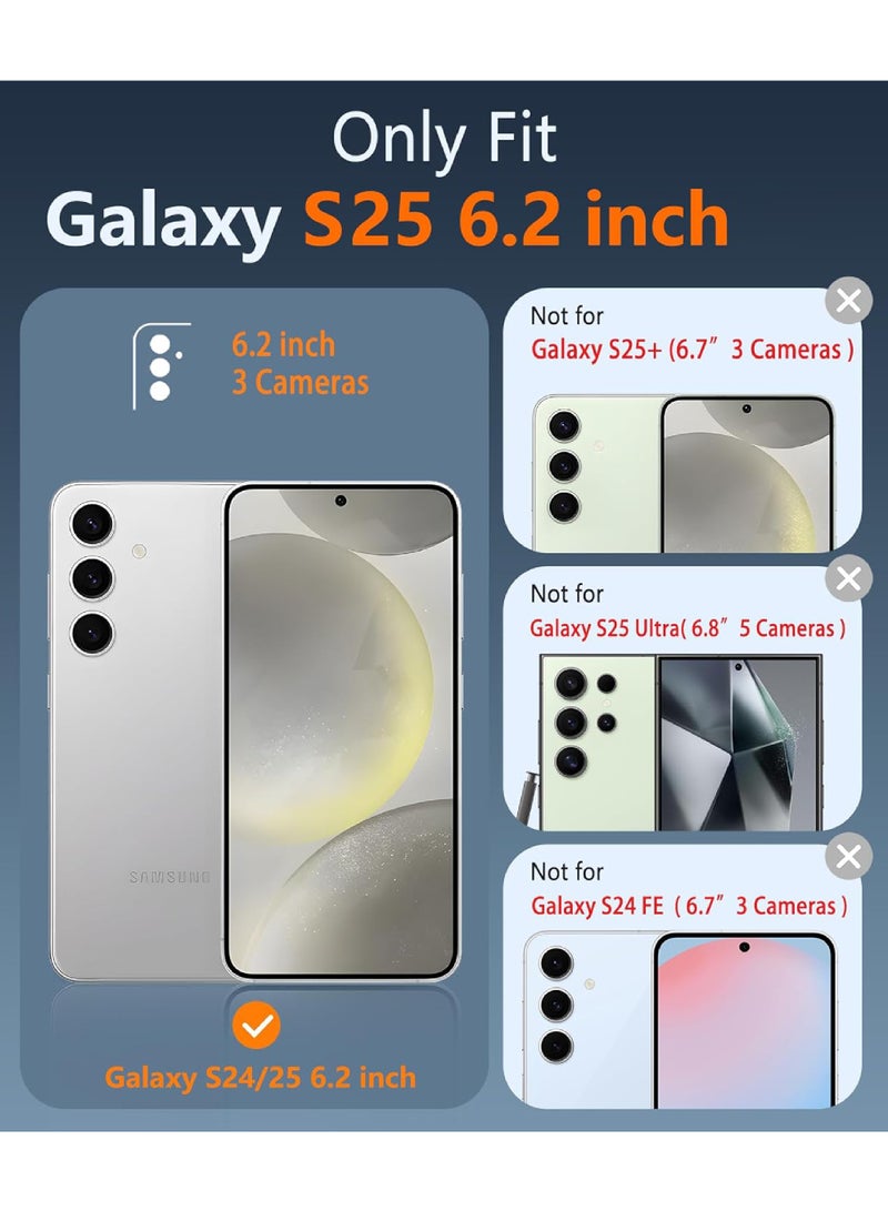 Rock Pow For Samsung Galaxy S25 Case Magnetic shock proof Grade Drop Protection Anti Yellowing Cell Phone Cover - Rugged Shockproof Protective Bumper Transparent Cases - Image 2