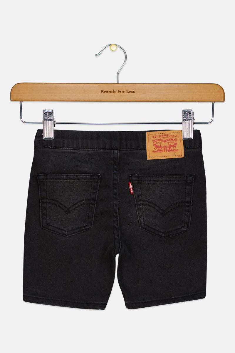 Levi's Toddlers Boy Washed Denim Shorts, Charcoal Grey - Image 2