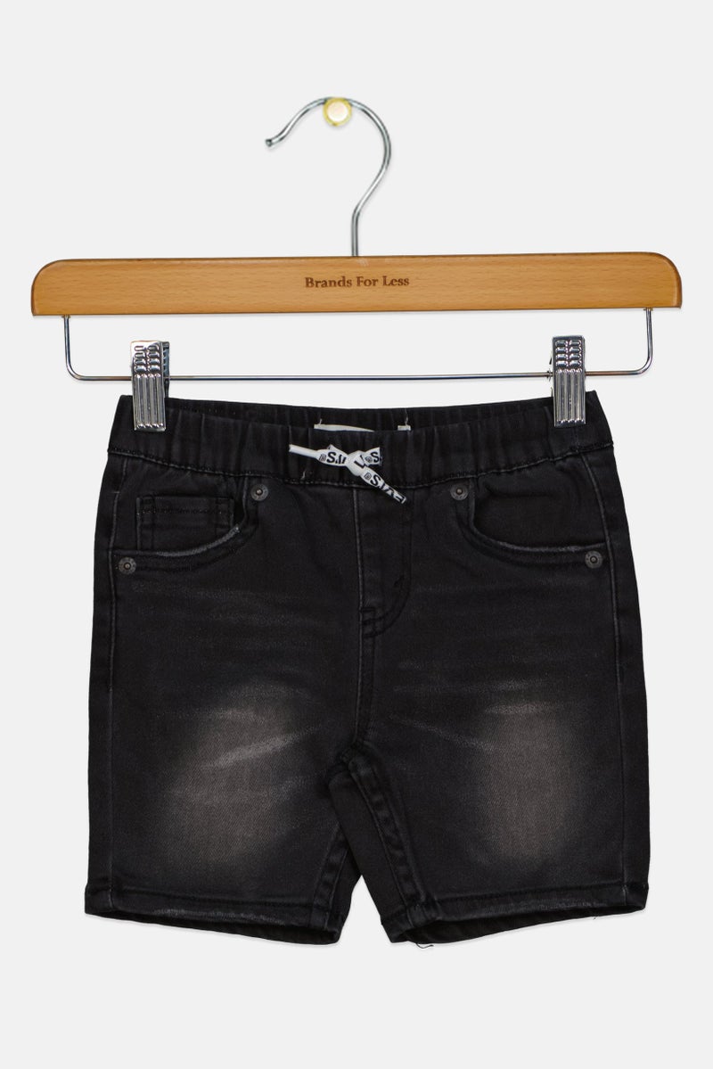 Levi's Toddlers Boy Washed Denim Shorts, Charcoal Grey - Image 1