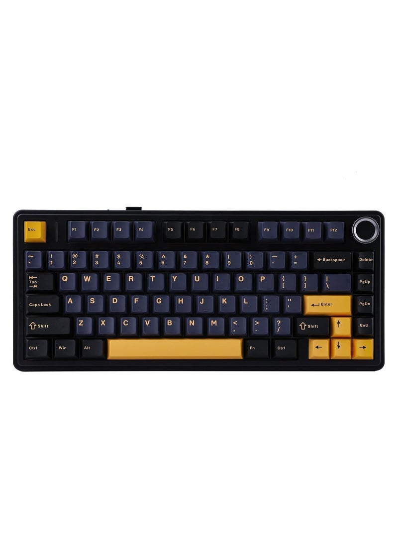 AULA F75 75% Wireless Mechanical Gaming Keyboard – Gasket Hot-Swappable, Pre-Lubed Graywood V3 Switches, RGB Backlit, 2.4GHz / Type-C / Bluetooth 5.0, Cool Black - Image 1