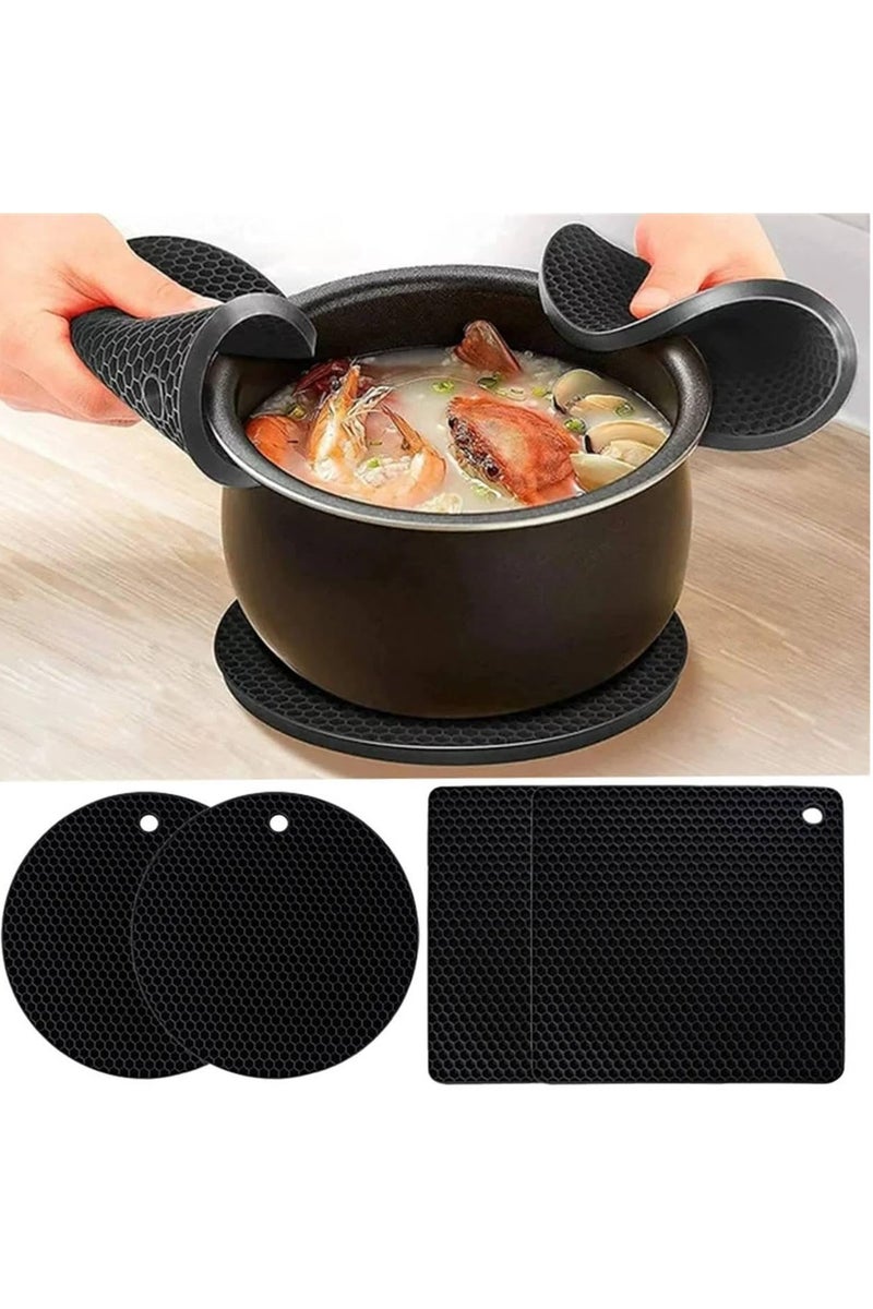 Heat Resistant Silicone Pad - 2 Pieces (Round + Square)  - Image 1