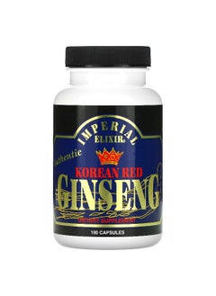 Imperial Elixir Imperial Elixir, Korean Red Ginseng, 600 mg, 100 Capsules (300 mg per Capsule) 