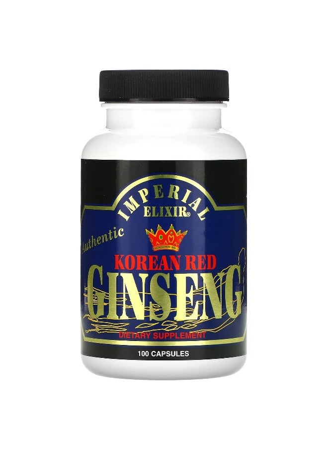 Imperial Elixir - Imperial Elixir, Korean Red Ginseng, 600 mg, 100 Capsules (300 mg per Capsule) - Image 1