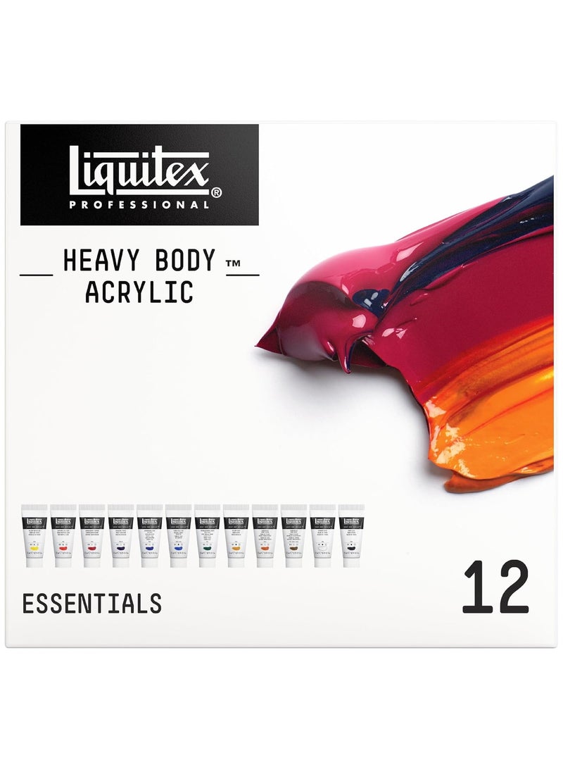 Liquitex - Liquitex Professional Heavy Body Acrylic Paint Set 12X22Ml, Assorted - Image 1