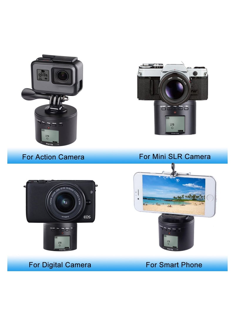 SYOSI - SYOSI Electric 360 Degree Tripod Head Compatible for Hero 8 Hero 7 Hero 6 Hero 5 Hero 4 Hero Session iPhone Samrtphone Digital Camera Action Camera - Image 1