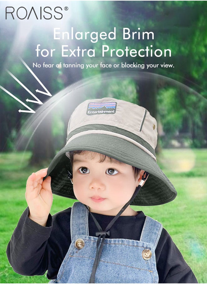 Children's Bucket Hat, Embroidered Sun Protection Hat with Adjustable Shoulder Straps, Wide Brim Sun Protection Bucket Hat, Suitable for Outdoor Sports Summer Beach Party - pzsku/Z44798DD06CD13009BD5DZ/45/_/1720429168/a471a410-4251-42f2-af14-27632fe62162