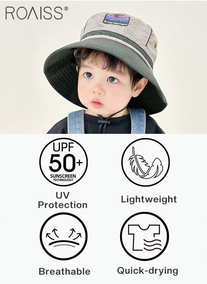 Children's Bucket Hat, Embroidered Sun Protection Hat with Adjustable Shoulder Straps, Wide Brim Sun Protection Bucket Hat, Suitable for Outdoor Sports Summer Beach Party - pzsku/Z44798DD06CD13009BD5DZ/45/_/1720430734/06562214-0a55-4327-bb50-03e7ec8a501e