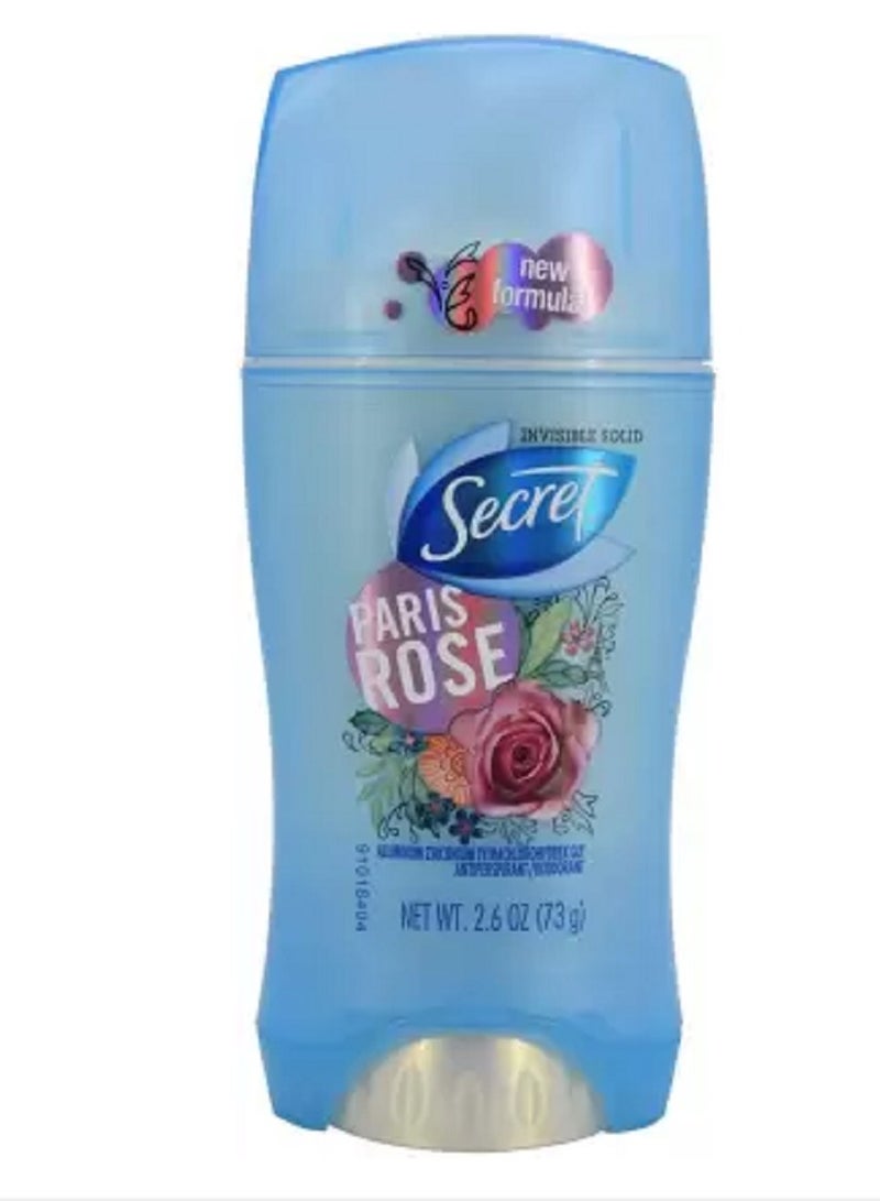 Secret Invisible Solid Deodorant Stick, Paris Rose