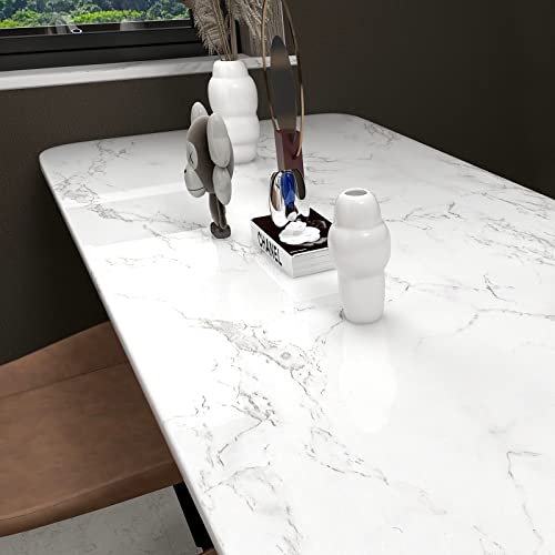practicalWs Peel and Stick Marble Wallpaper 15.7'' x 236.2'' Marble Contact Paper for Cabinets and Drawers, White Gray Granite Self Adhesive Removable Kitchen Backsplash Vinyl Roll Wall Paper - Image 5