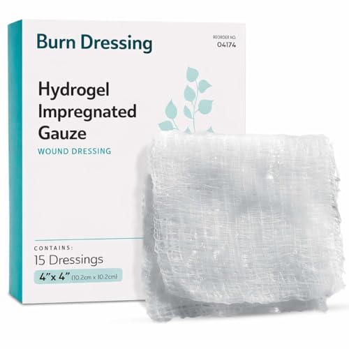 TenderGentle Hydrogel Wound Dressings - 15 Burn Gel Pads for Burns, Minor Wounds, and More - 4x4 Burn Bandages with Hydrogel and Vitamin E - Good for Medical Facilities, First Aid Kits, and Nursing Homes - Image 1