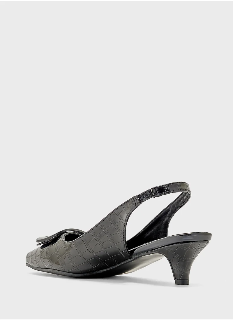 ايلا Trim Detail Croc Sling Back Pump