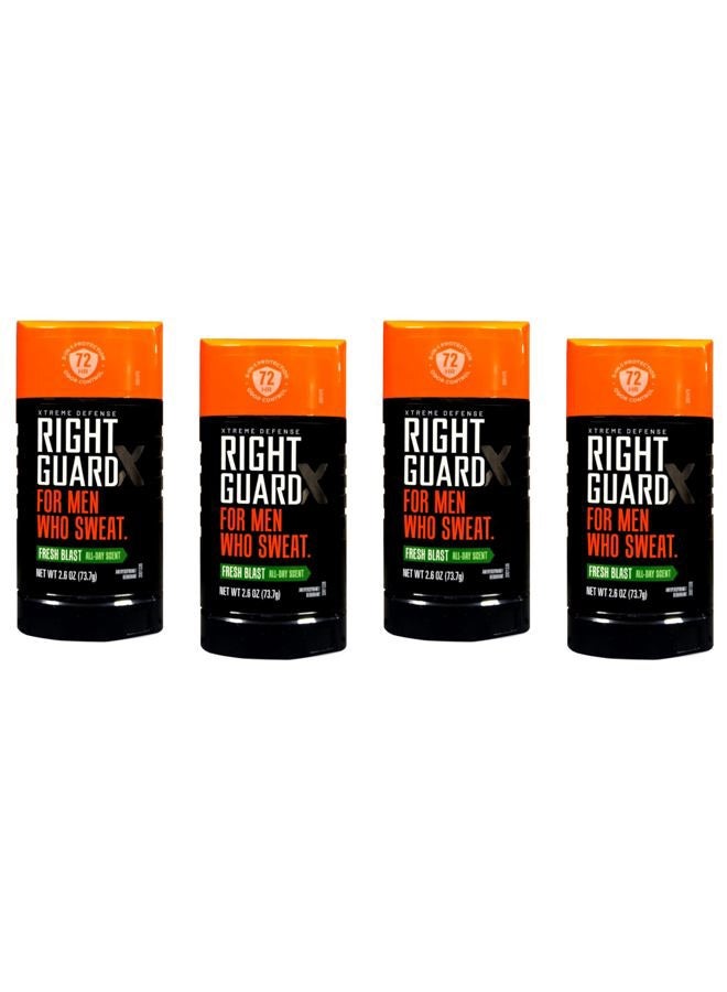 Right Guard Xtreme Defense 5 Anti-Perspirant & Deodorant, Fresh Blast 2.60 oz (Pack of 4) - Image 2