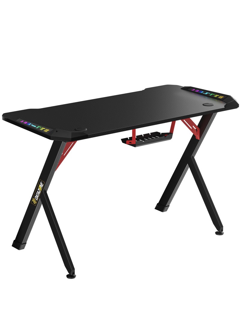 Datazone Professional Gaming Table With Cup Holders And High-Quality RGB Side Lighting, Designed From Lightweight And Durable Carbon Fiber.  - Image 1
