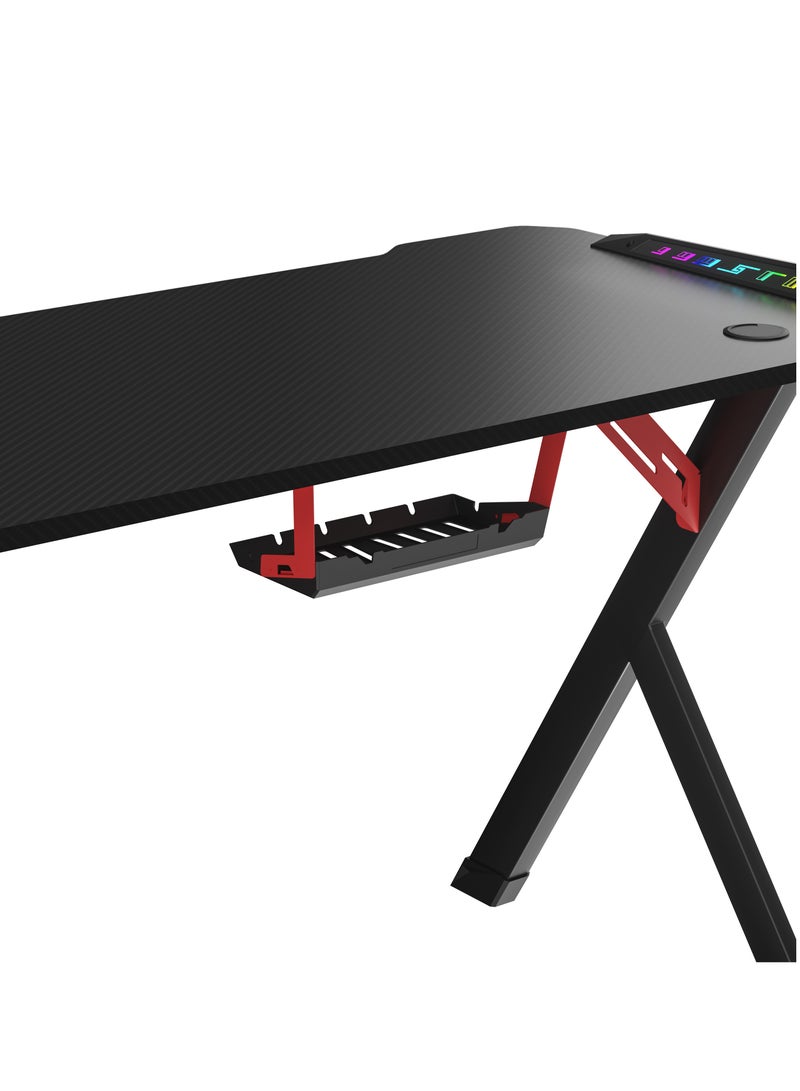 Datazone Professional Gaming Table With Cup Holders And High-Quality RGB Side Lighting, Designed From Lightweight And Durable Carbon Fiber.  - Image 3