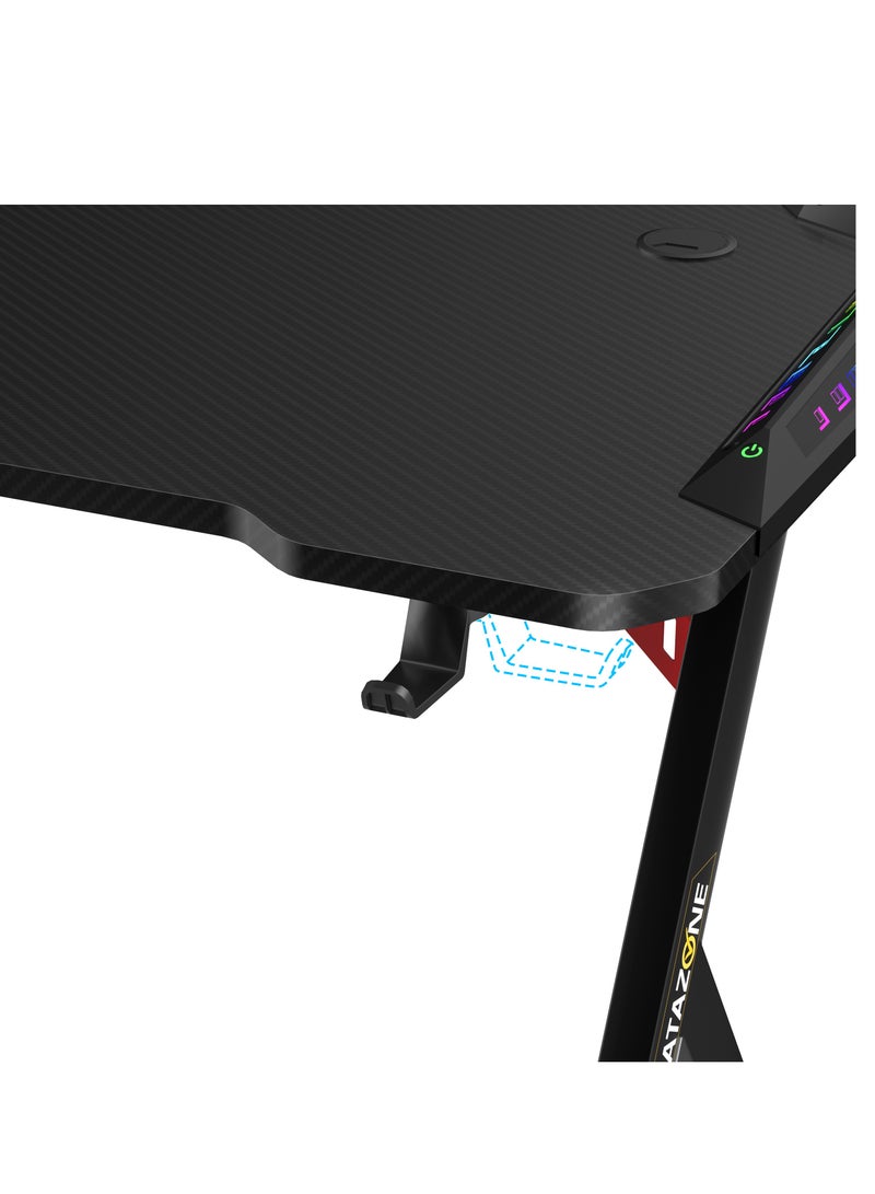 Datazone Professional Gaming Table With Cup Holders And High-Quality RGB Side Lighting, Designed From Lightweight And Durable Carbon Fiber.  - Image 5