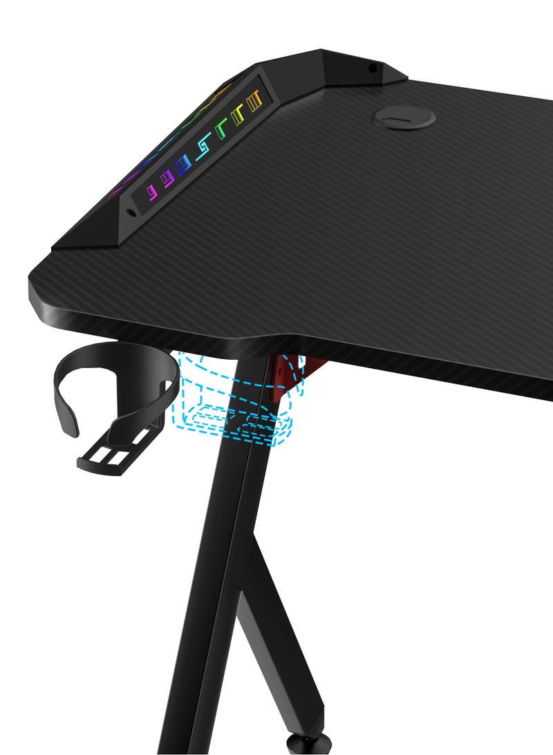 Datazone Professional Gaming Table With Cup Holders And High-Quality RGB Side Lighting, Designed From Lightweight And Durable Carbon Fiber.  - Image 2