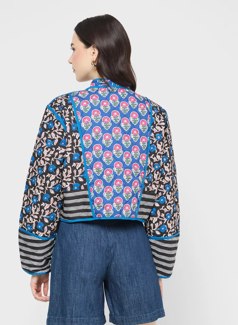 جينجر Paisley Patchwork Quilted Jacket